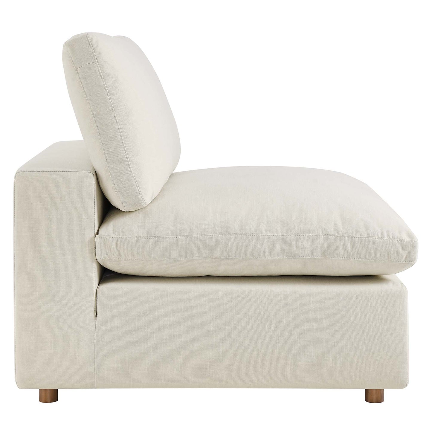 Sillón sin brazos con relleno de plumas Commix de Modway