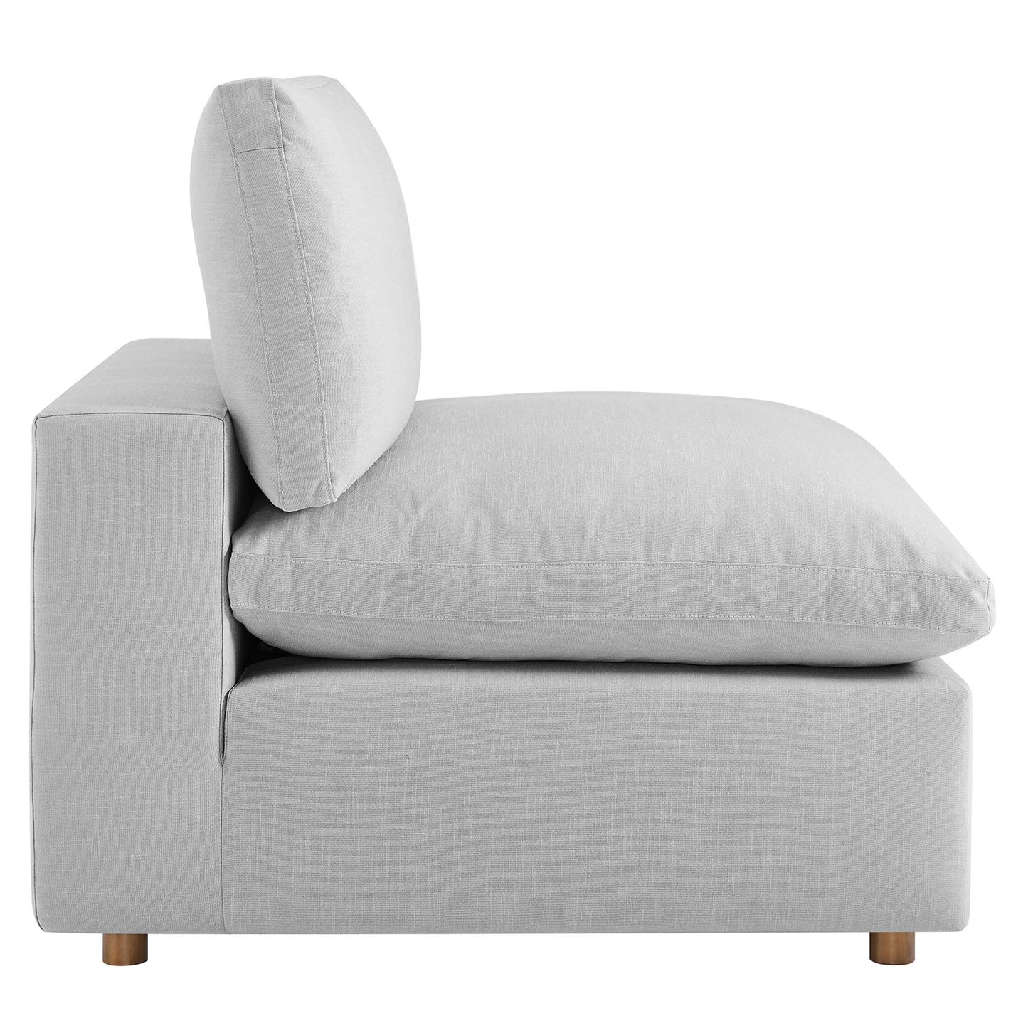 Sillón sin brazos con relleno de plumas Commix de Modway