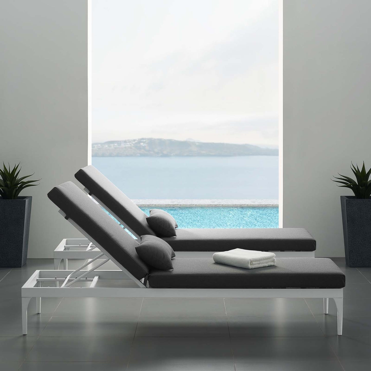 Perspective Cushion Outdoor Patio Chaise Lounge Chair