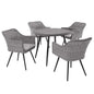 Endeavor 5 Piece Outdoor Patio Wicker Rattan Dining Set