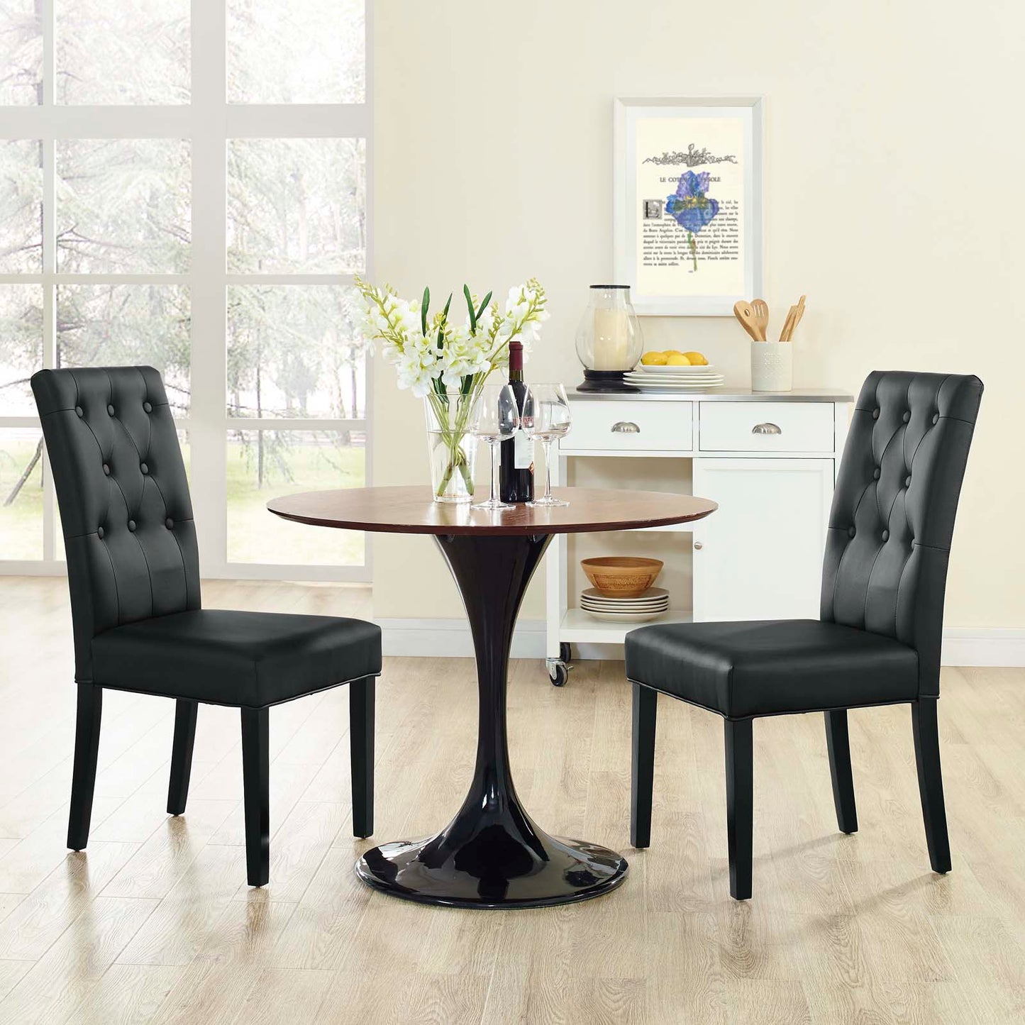 Confer Vinyl Dining Side Chair Set of 2