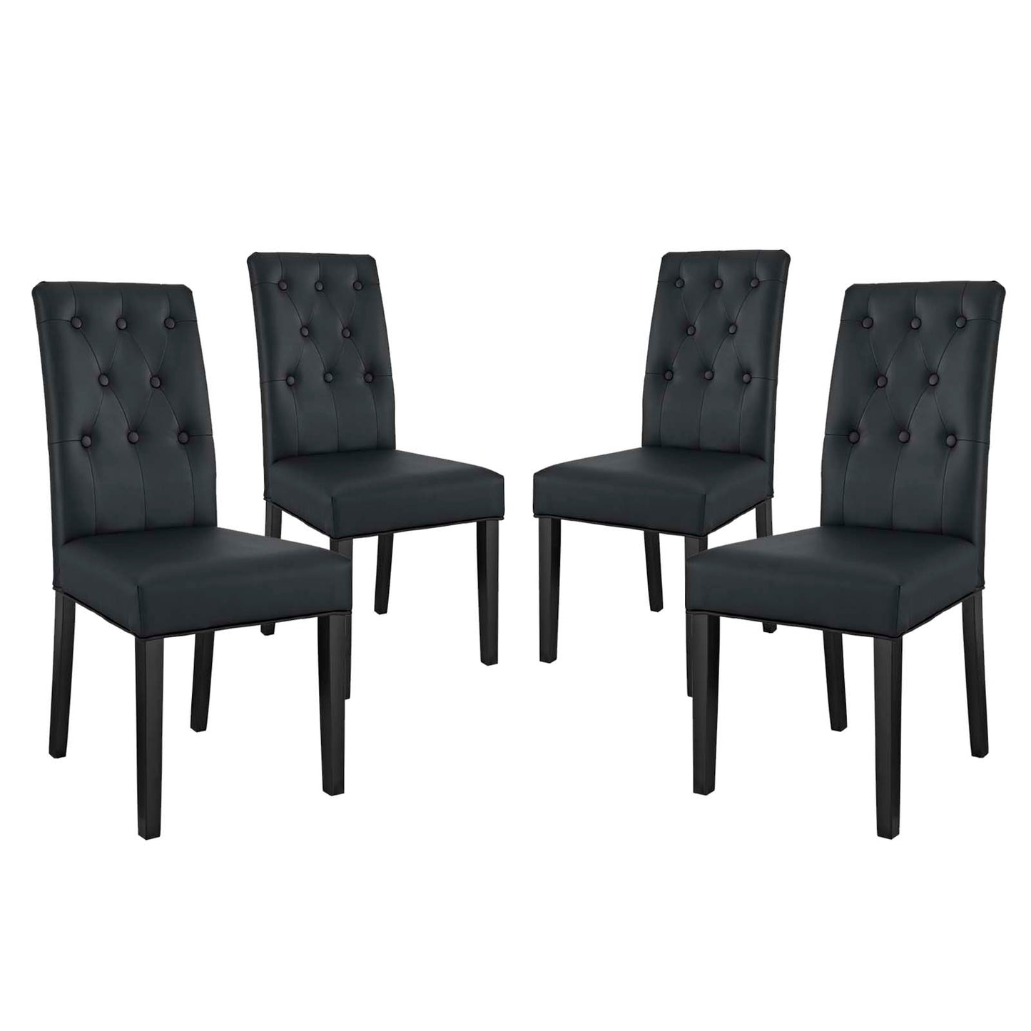 Confer Vinyl Dining Side Chair Set of 4