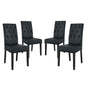 Confer Vinyl Dining Side Chair Set of 4