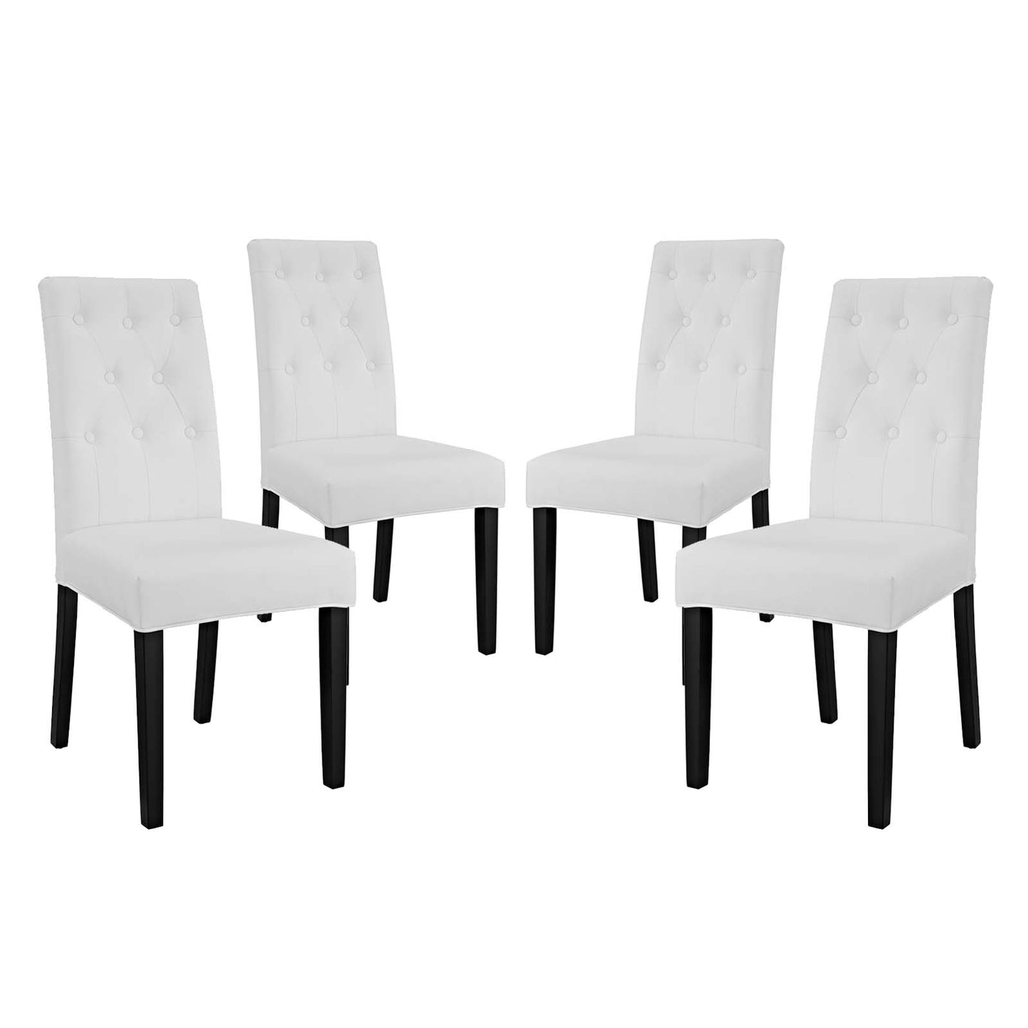 Confer Vinyl Dining Side Chair Set of 4