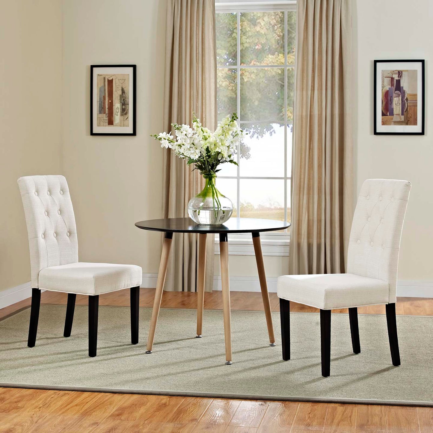 Confer Fabric Dining Side Chair Set of 2