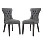 Silhouette Upholstered Fabric Dining Side Chairs Set of 2