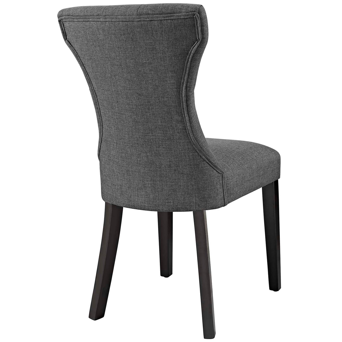 Silhouette Upholstered Fabric Dining Side Chairs Set of 2