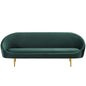 Sublime Vertical Curve Back Performance Velvet Sofa