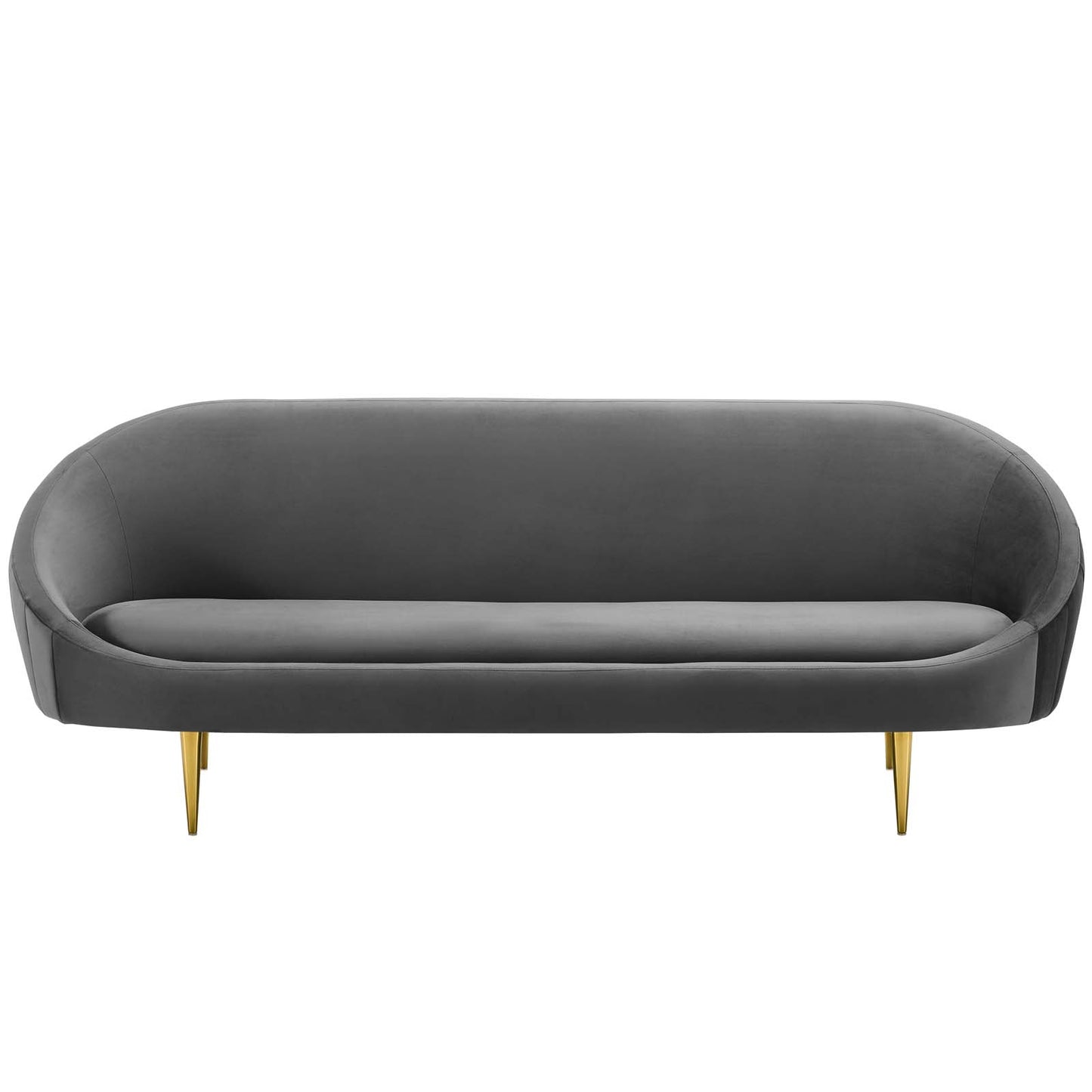 Sublime Vertical Curve Back Performance Velvet Sofa