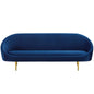 Sublime Vertical Curve Back Performance Velvet Sofa