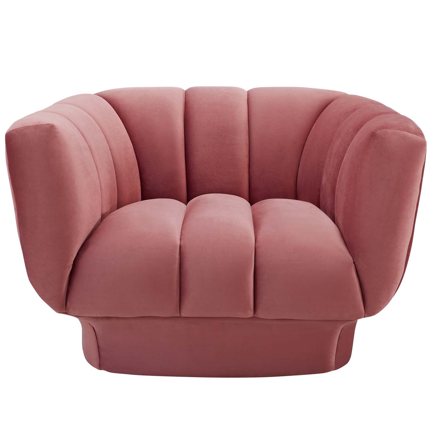 Fauteuil capitonné en velours haute performance avec canal vertical de chez Entertain par Modway