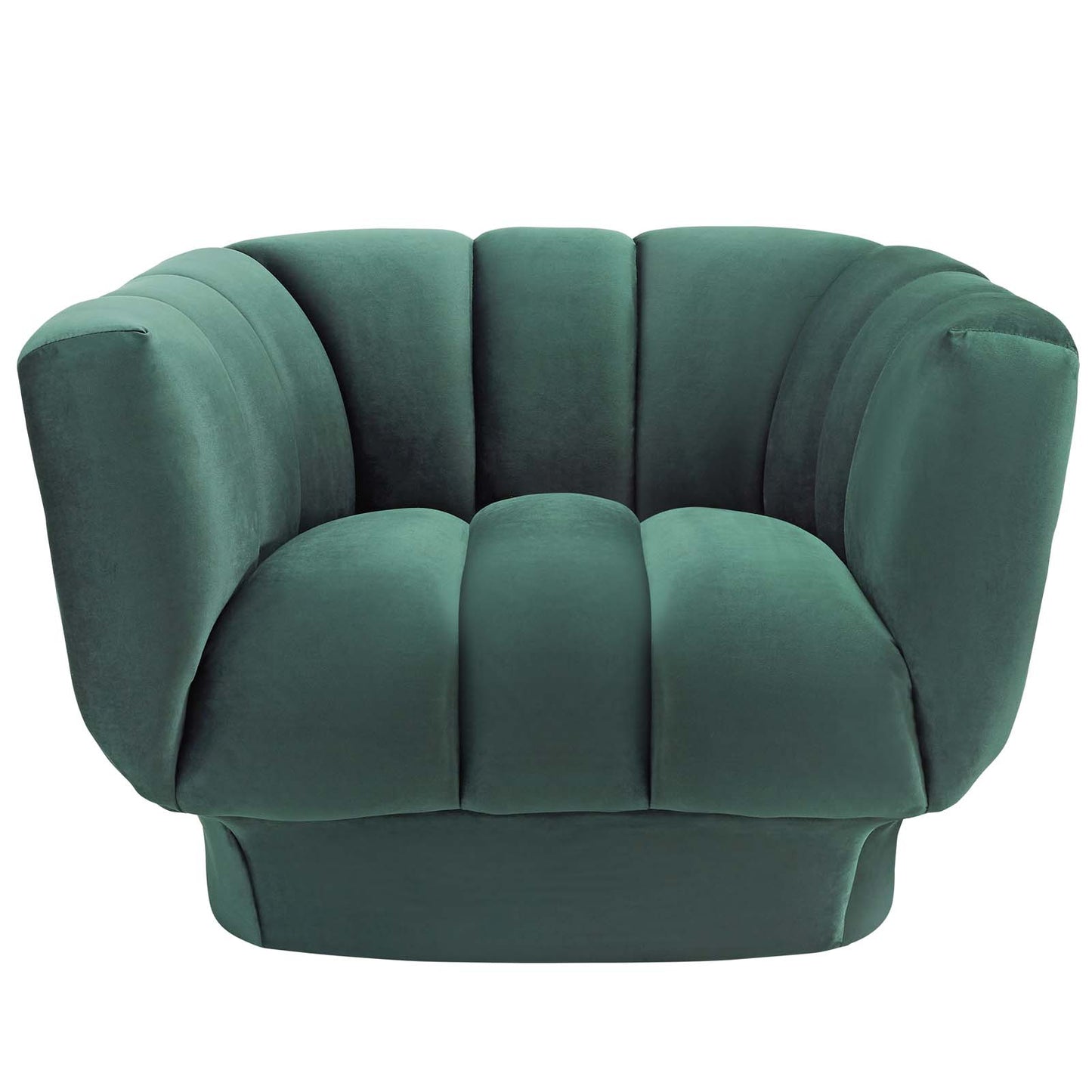 Fauteuil capitonné en velours haute performance avec canal vertical de chez Entertain par Modway