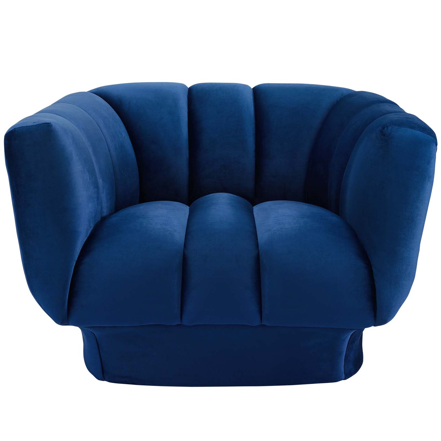 Fauteuil capitonné en velours haute performance avec canal vertical de chez Entertain par Modway