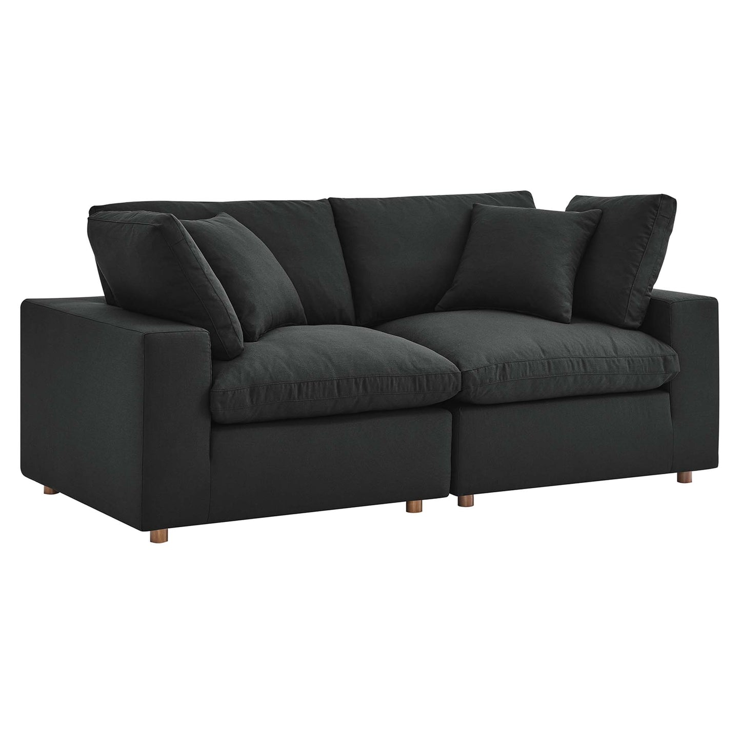 Commix 2 Piece Down Filled Overstuffed Sectional Sofa Set