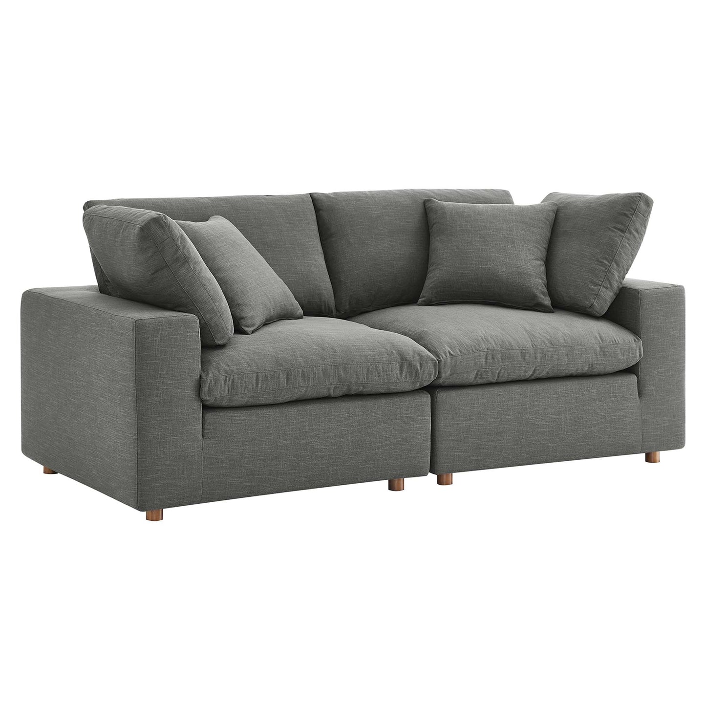 Commix 2 Piece Down Filled Overstuffed Sectional Sofa Set