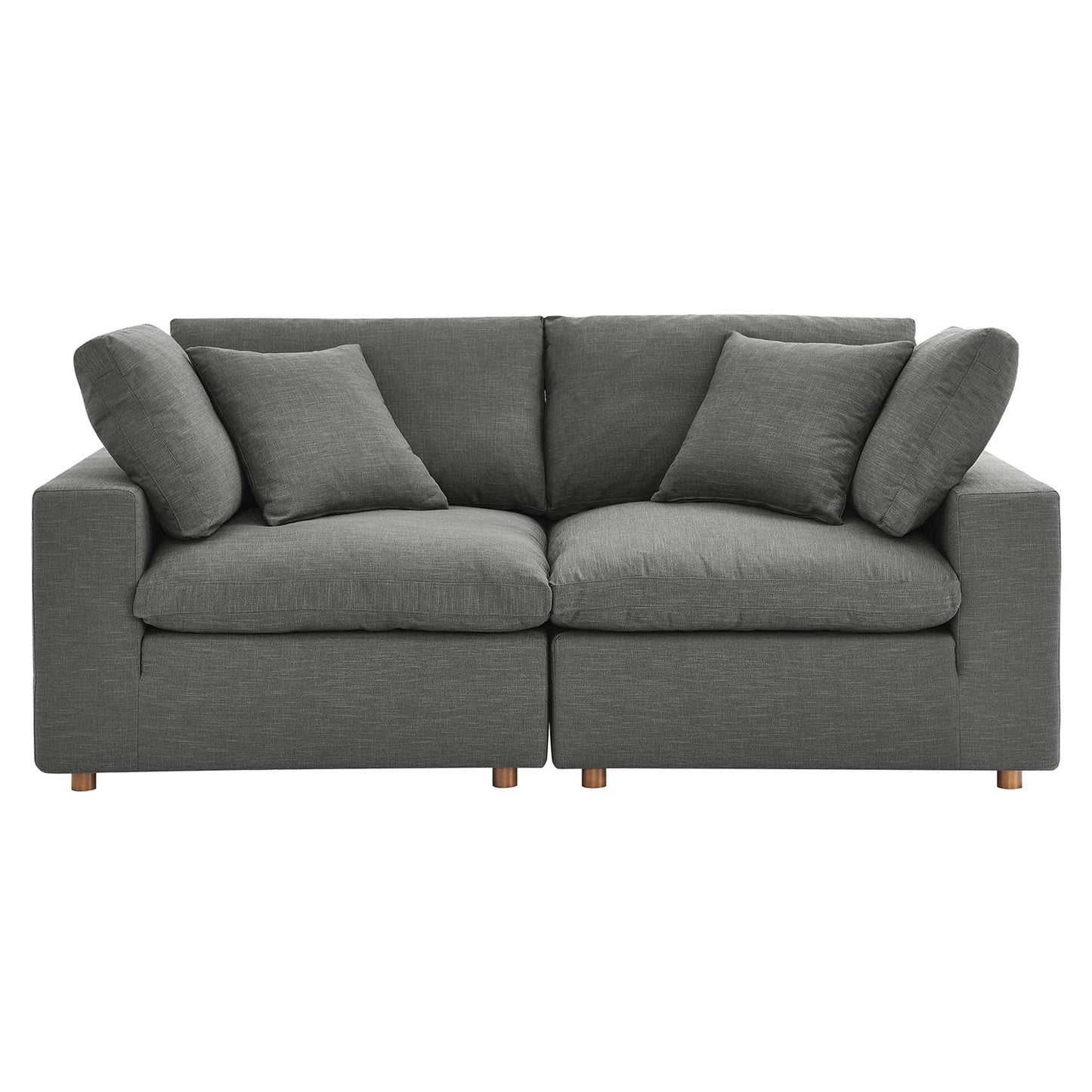 Commix 2 Piece Down Filled Overstuffed Sectional Sofa Set