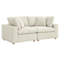 Commix 2 Piece Down Filled Overstuffed Sectional Sofa Set