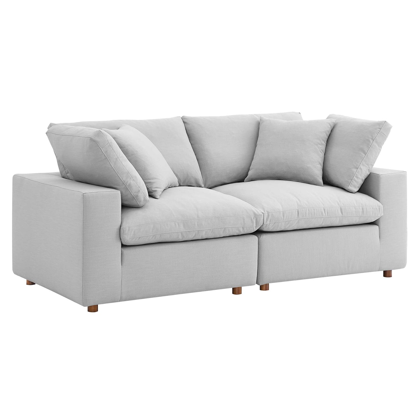 Commix 2 Piece Down Filled Overstuffed Sectional Sofa Set