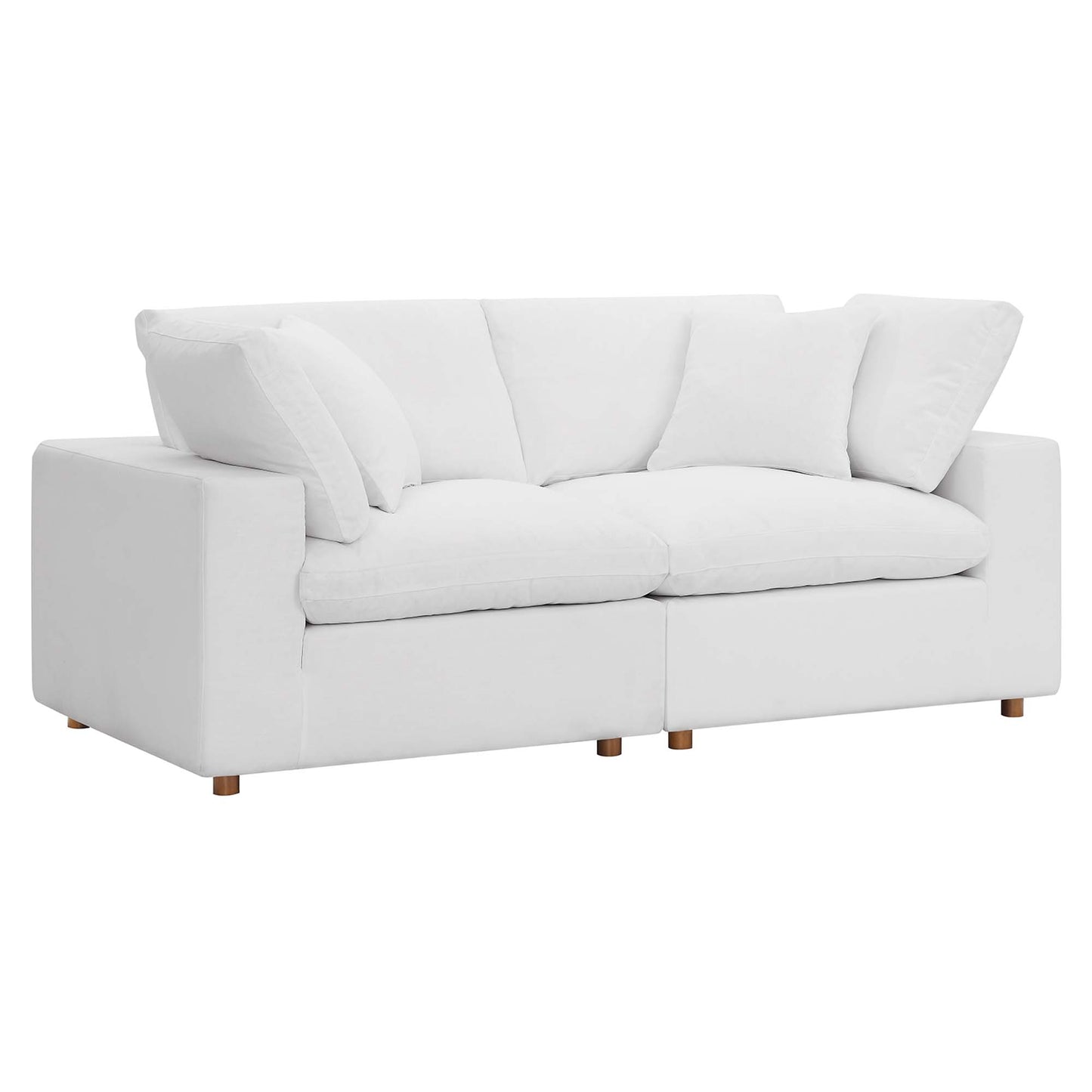 Commix 2 Piece Down Filled Overstuffed Sectional Sofa Set