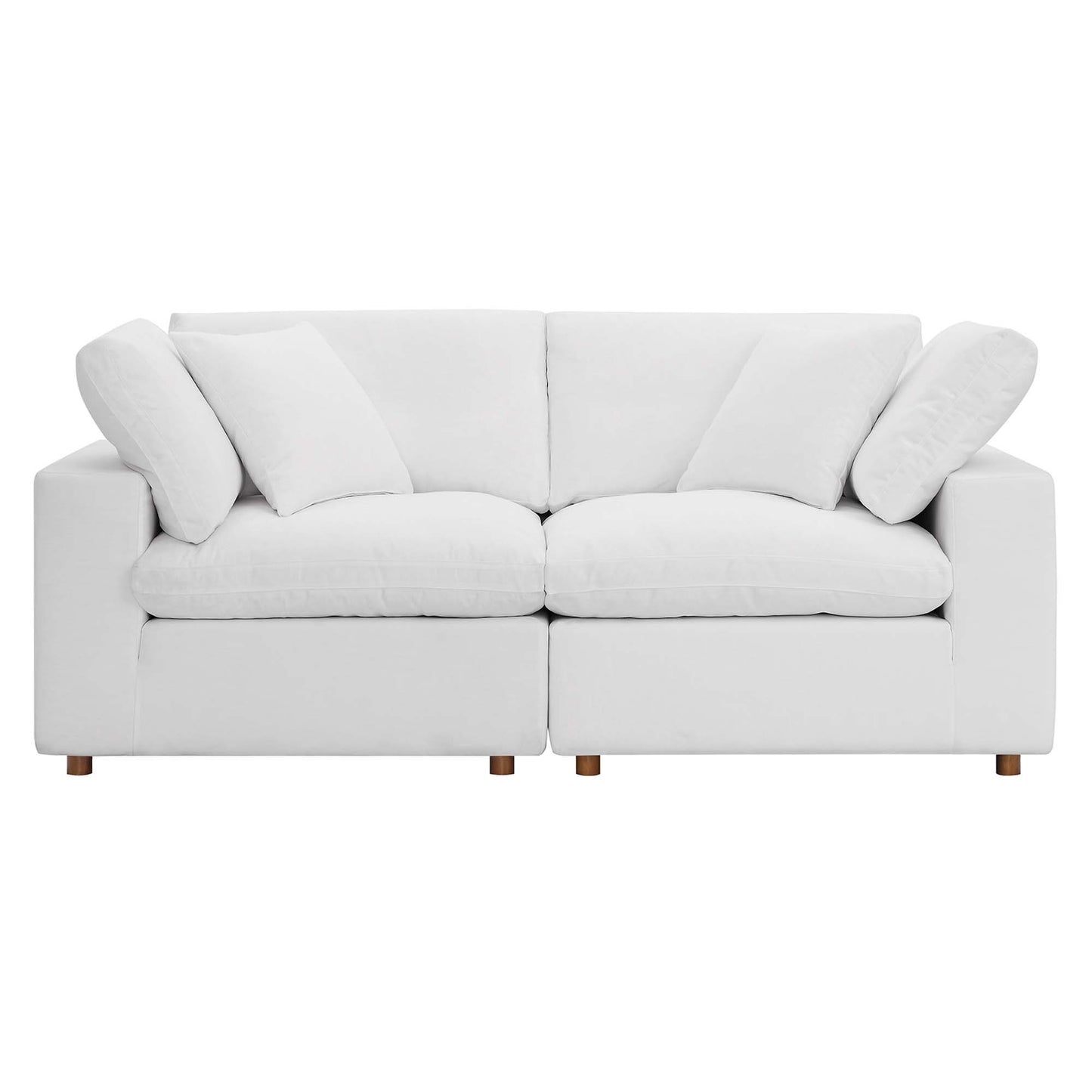 Commix 2 Piece Down Filled Overstuffed Sectional Sofa Set