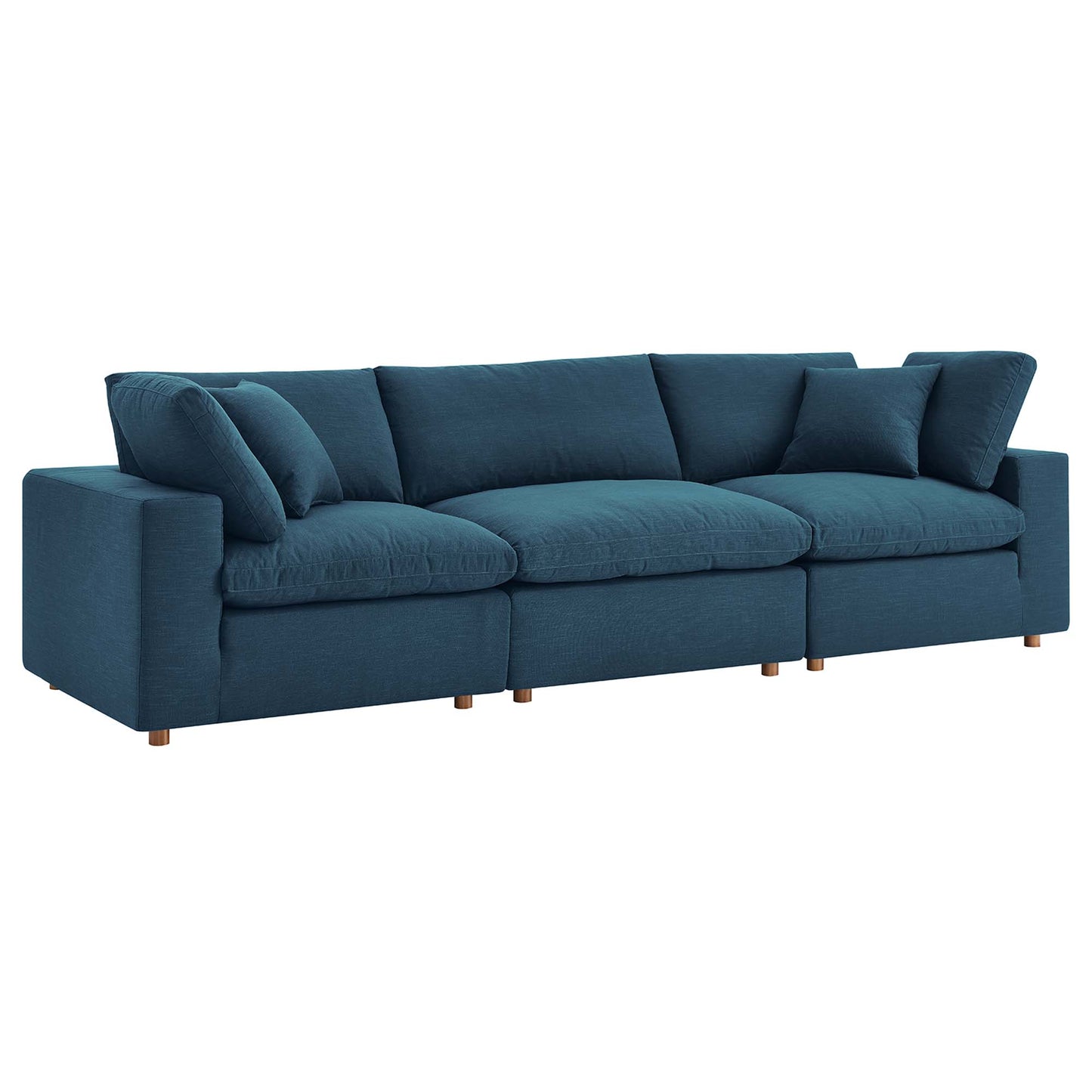 Commix 3 Piece Down Filled Overstuffed Sectional Sofa Set