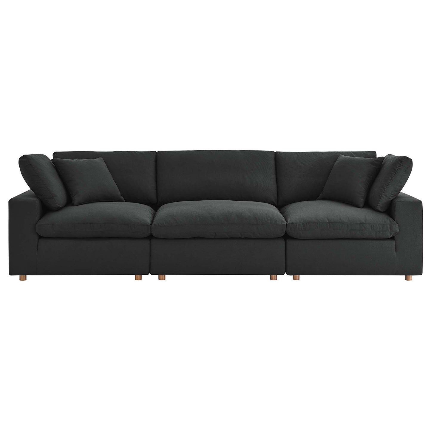 Commix 3 Piece Down Filled Overstuffed Sectional Sofa Set