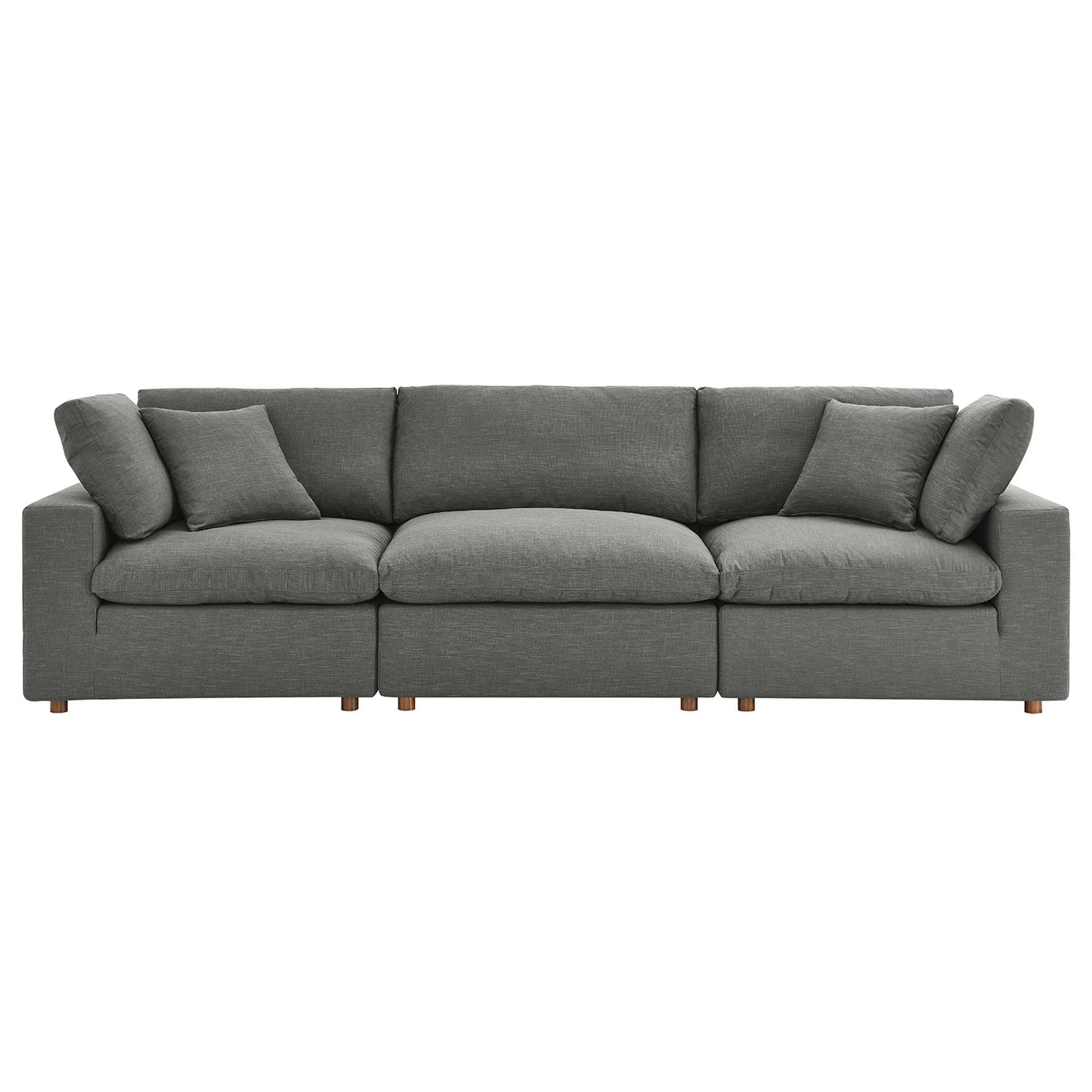 Commix 3 Piece Down Filled Overstuffed Sectional Sofa Set