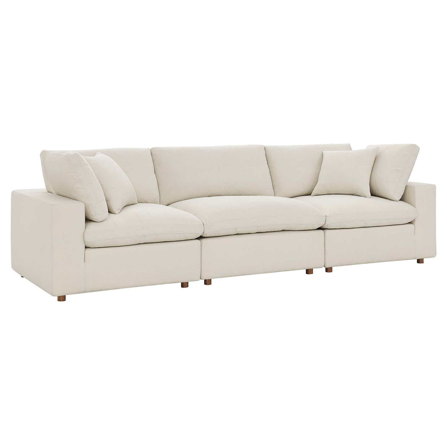 Commix 3 Piece Down Filled Overstuffed Sectional Sofa Set