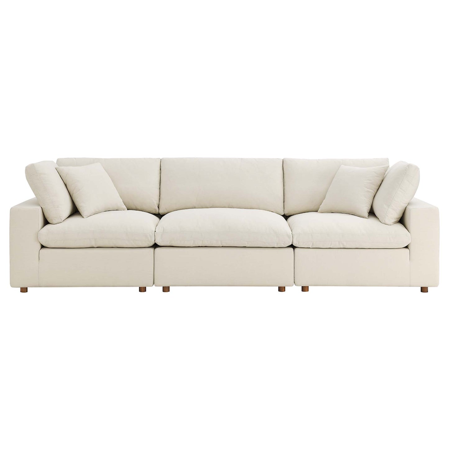 Commix 3 Piece Down Filled Overstuffed Sectional Sofa Set