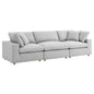 Commix 3 Piece Down Filled Overstuffed Sectional Sofa Set