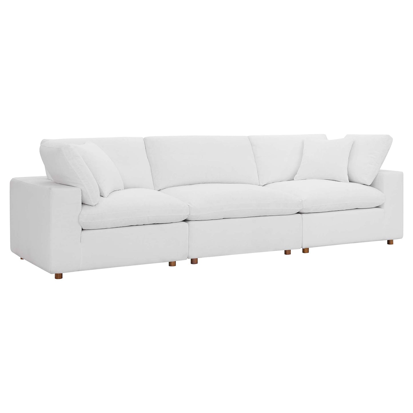 Commix 3 Piece Down Filled Overstuffed Sectional Sofa Set