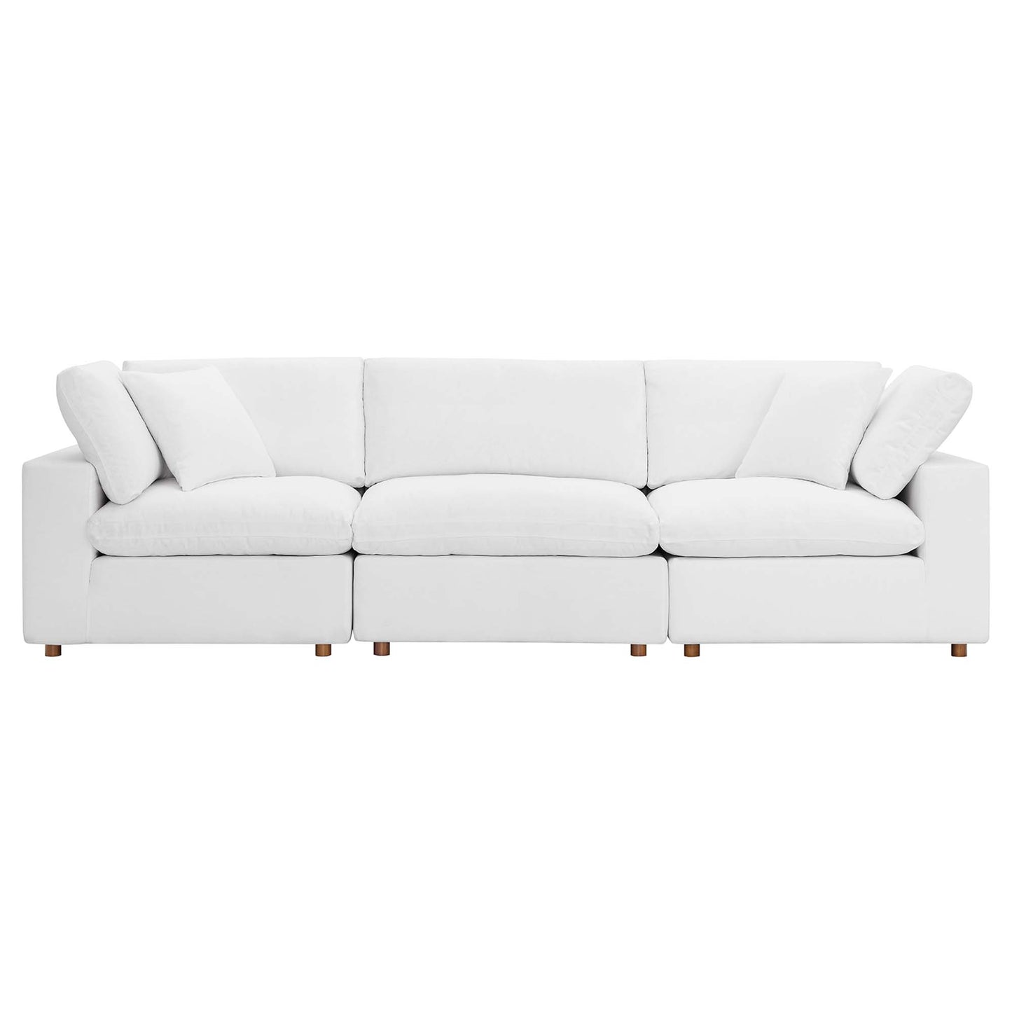 Commix 3 Piece Down Filled Overstuffed Sectional Sofa Set