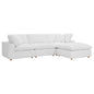 Commix 4 Piece Down Filled Overstuffed Sectional Sofa Set