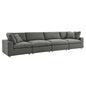 Commix 4 Piece Down Filled Overstuffed Sectional Sofa Set