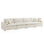 Commix 4 Piece Down Filled Overstuffed Sectional Sofa Set