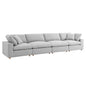 Commix 4 Piece Down Filled Overstuffed Sectional Sofa Set