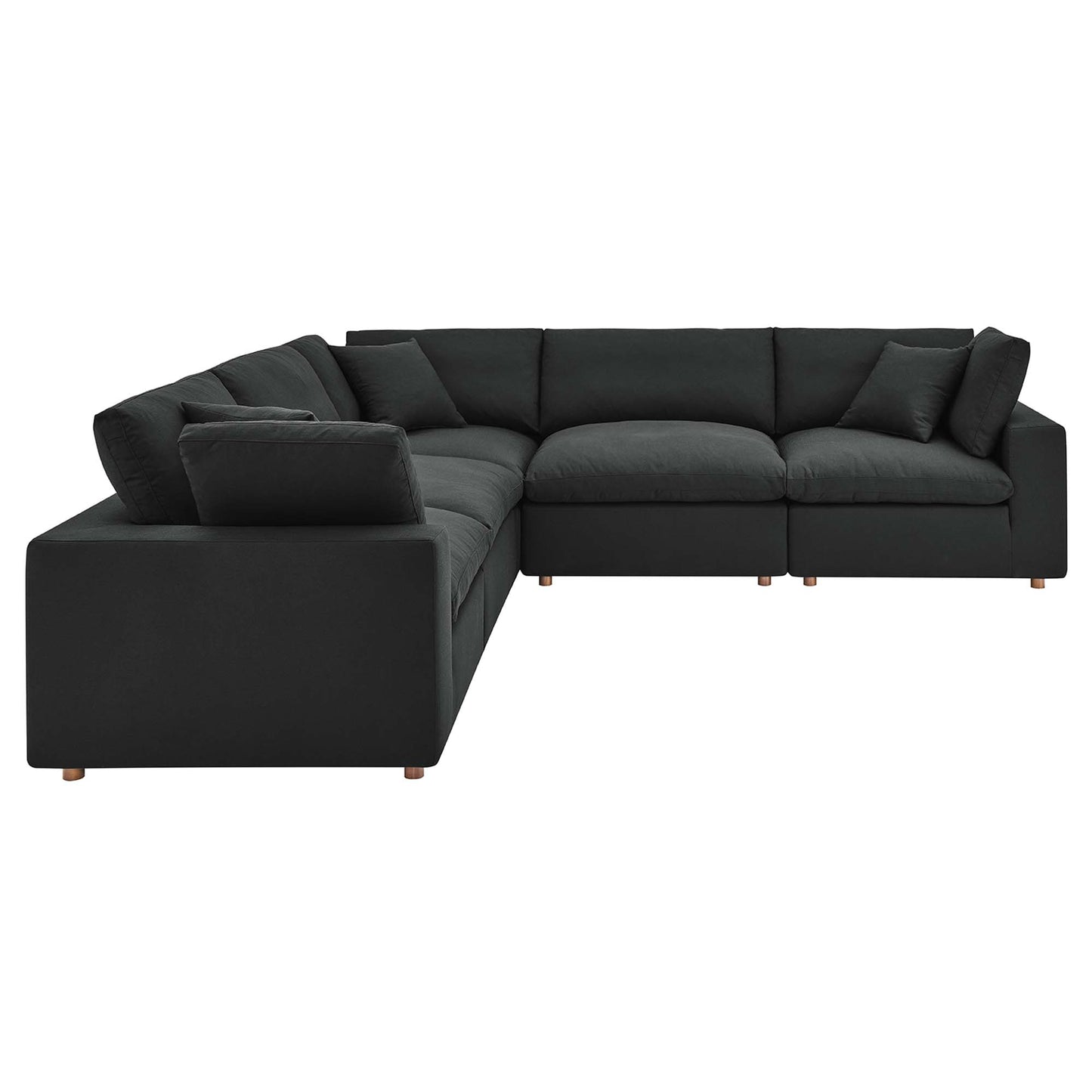 Commix 5 Piece Down Filled Overstuffed Sectional Sofa