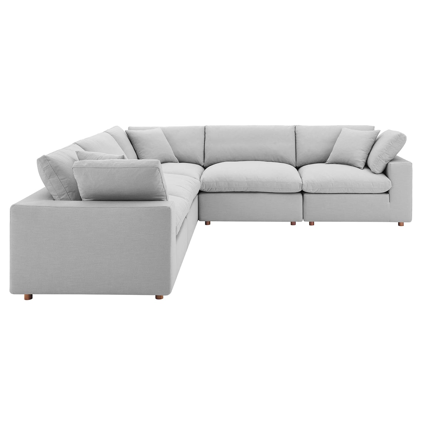 Commix 5 Piece Down Filled Overstuffed Sectional Sofa