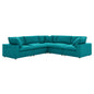 Commix 5 Piece Down Filled Overstuffed Sectional Sofa