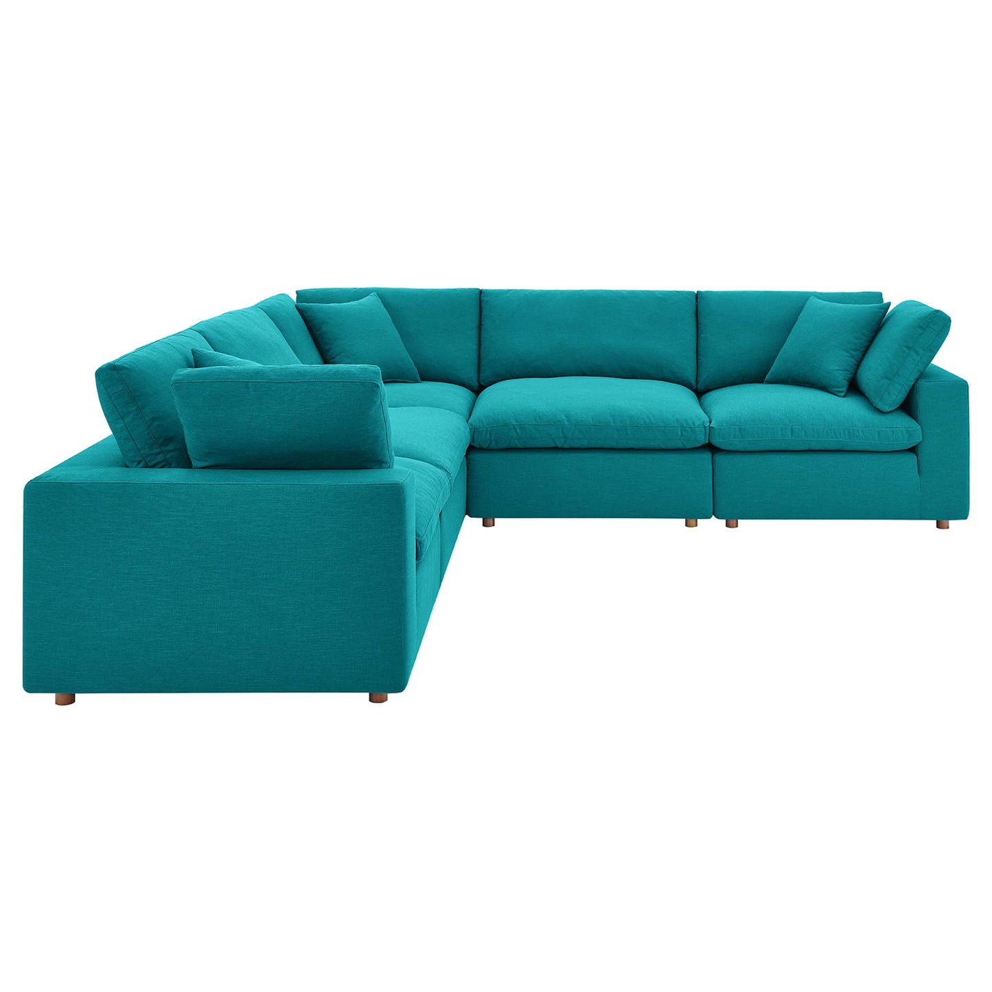 Commix 5 Piece Down Filled Overstuffed Sectional Sofa