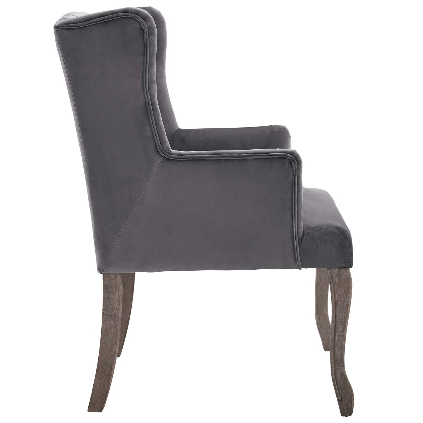 Fauteuil de salle à manger vintage en velours Realm French par Modway