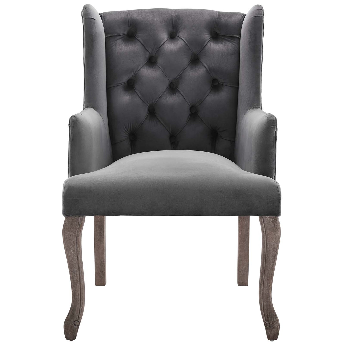 Fauteuil de salle à manger vintage en velours Realm French par Modway