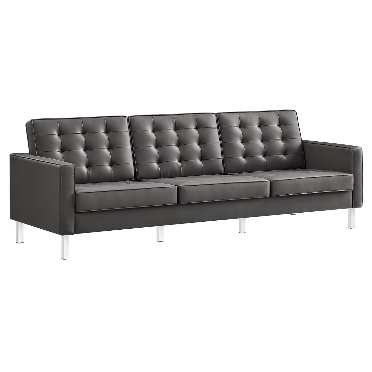 Loft 2-Piece Tufted Vegan Leather Furniture Set