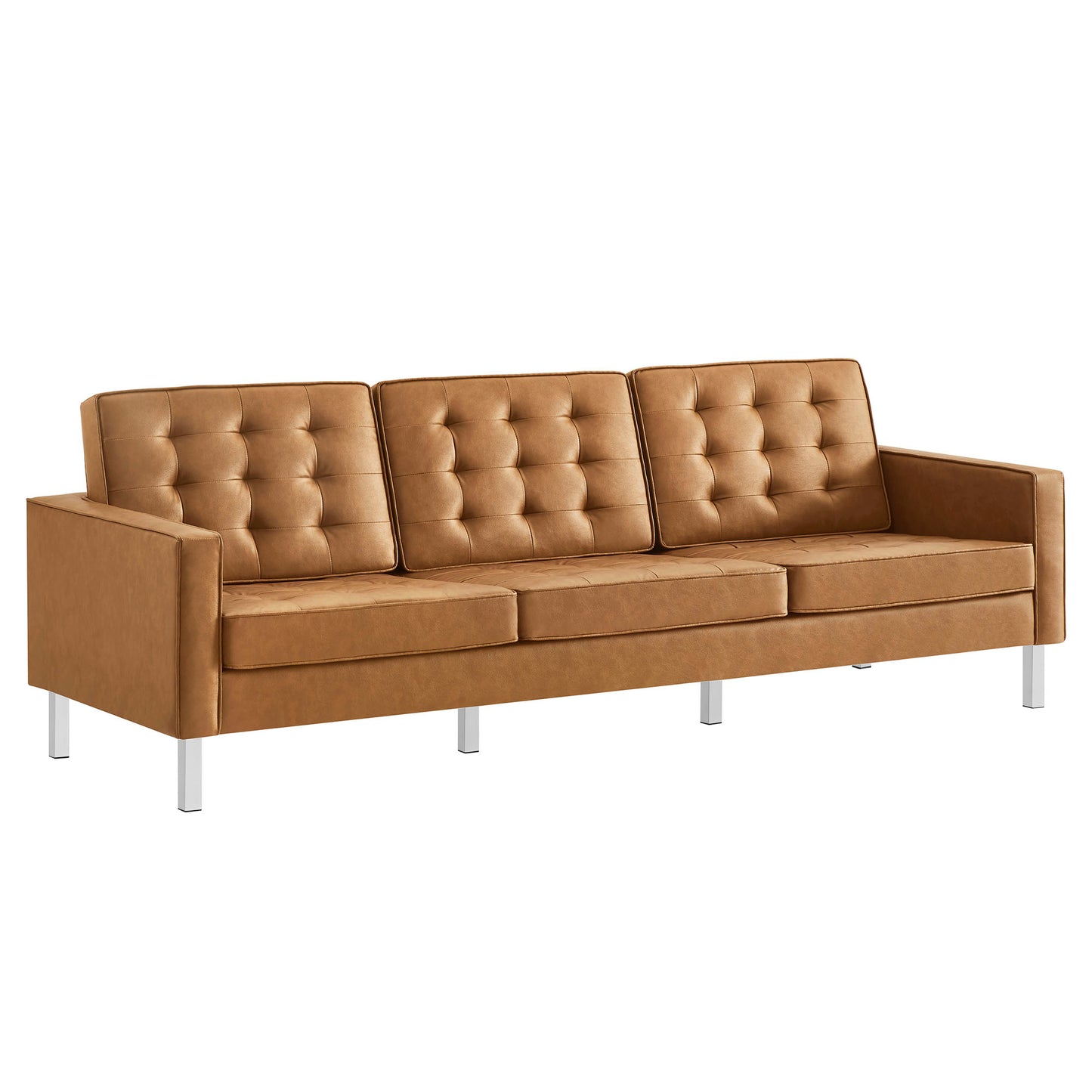 Loft 2-Piece Tufted Vegan Leather Furniture Set