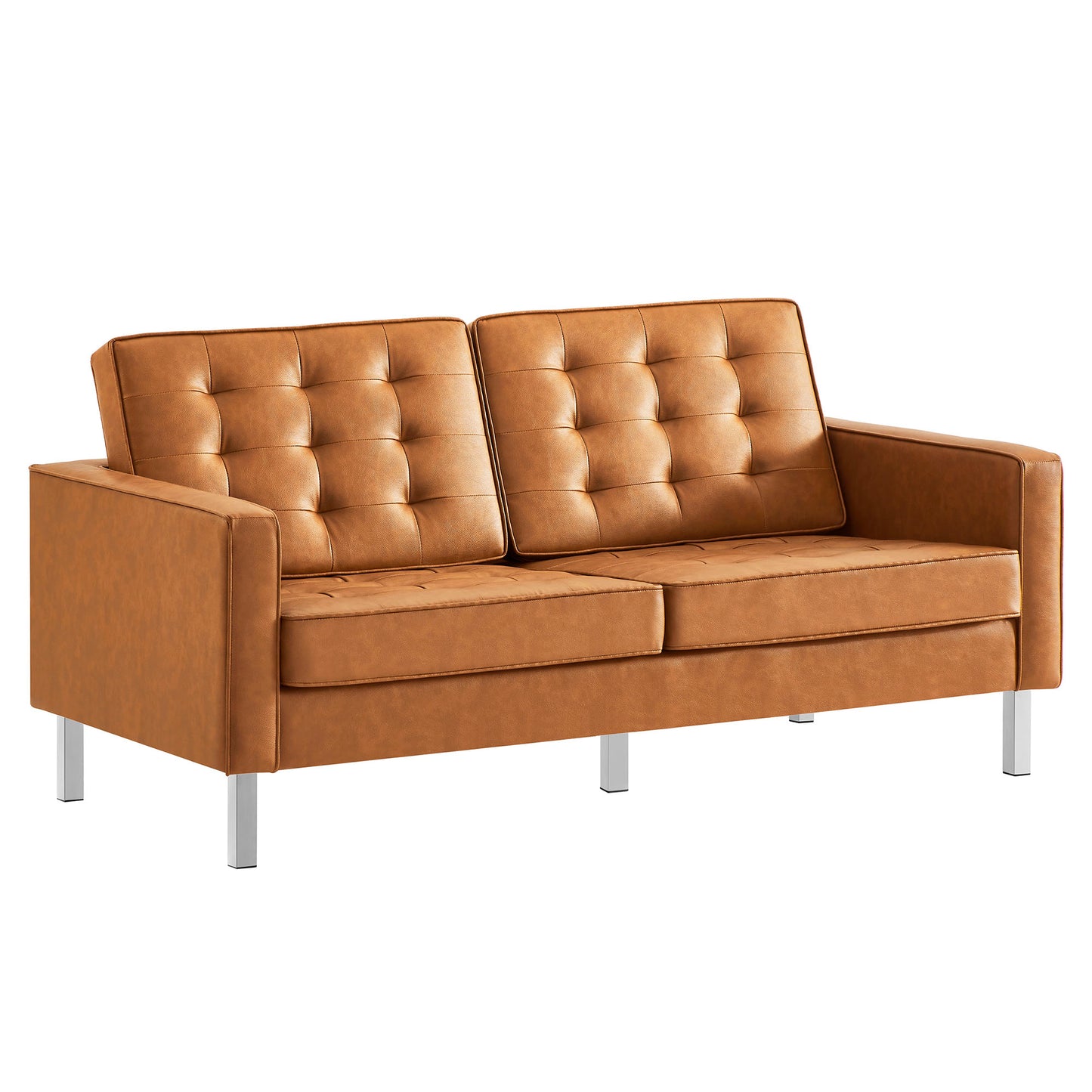 Loft 2-Piece Tufted Vegan Leather Furniture Set