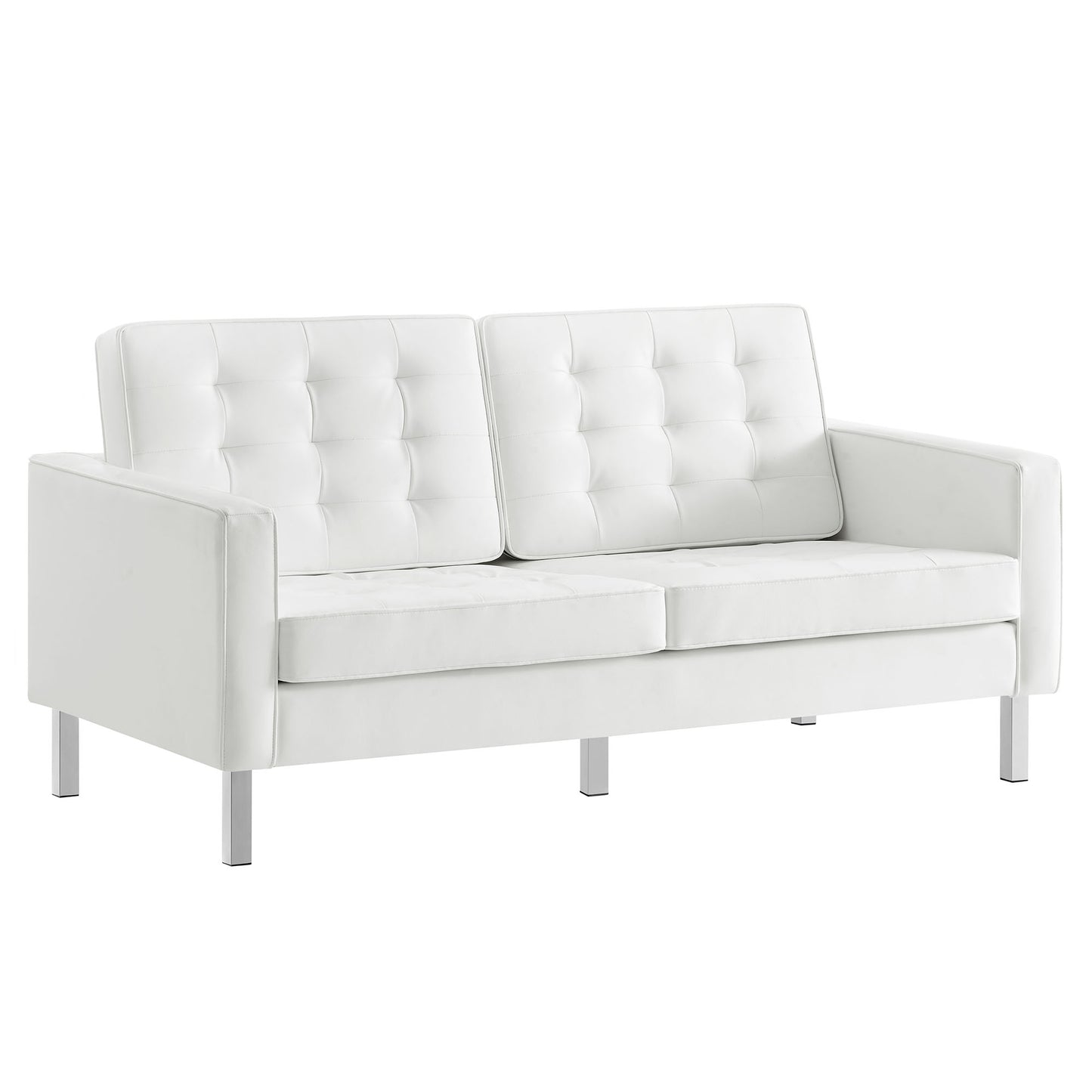 Loft 2-Piece Tufted Vegan Leather Furniture Set