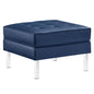 Loft Tufted Vegan Leather Ottoman