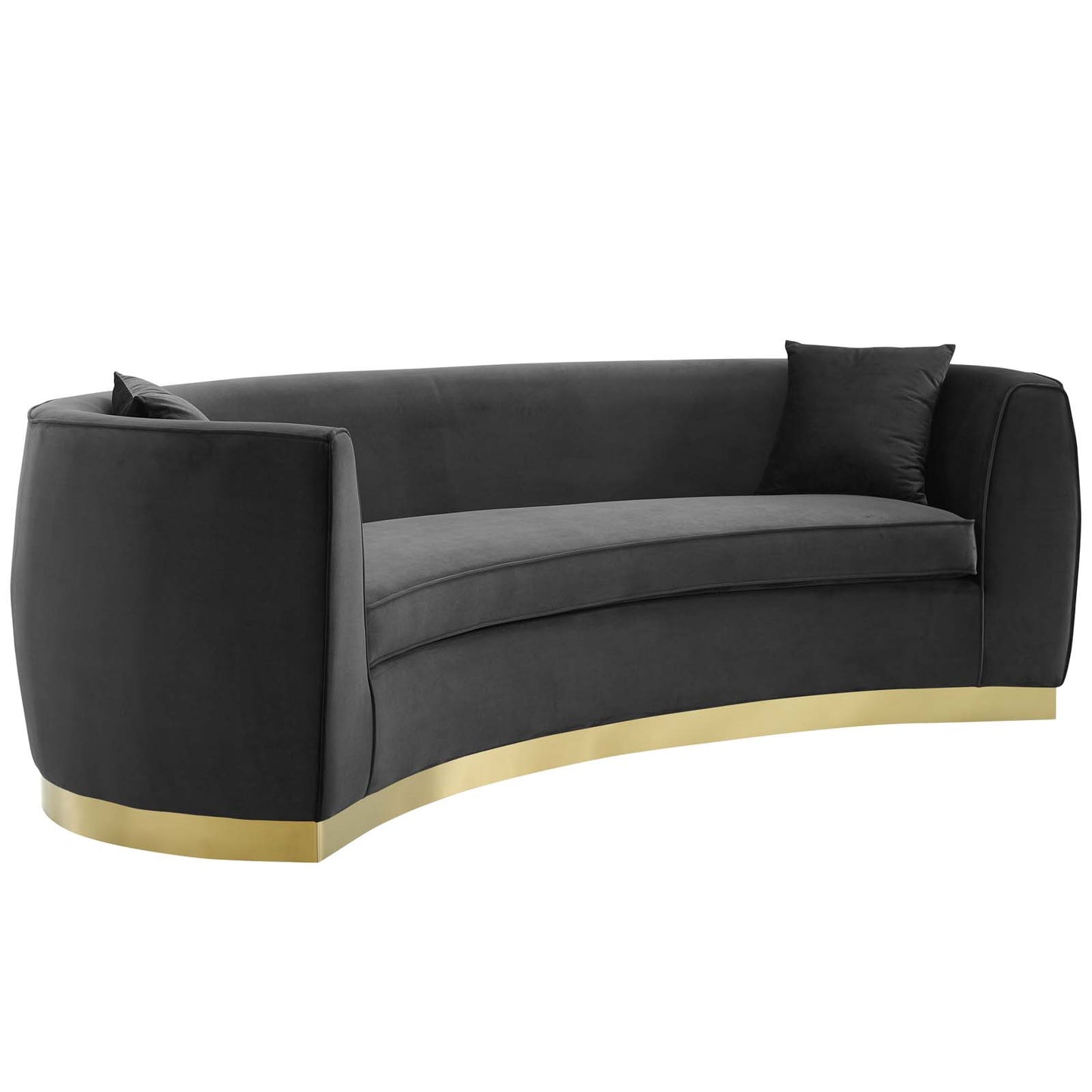 Resolute Curved Performance Velvet Sofa