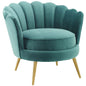 Admire Scalloped Edge Performance Velvet Accent Armchair