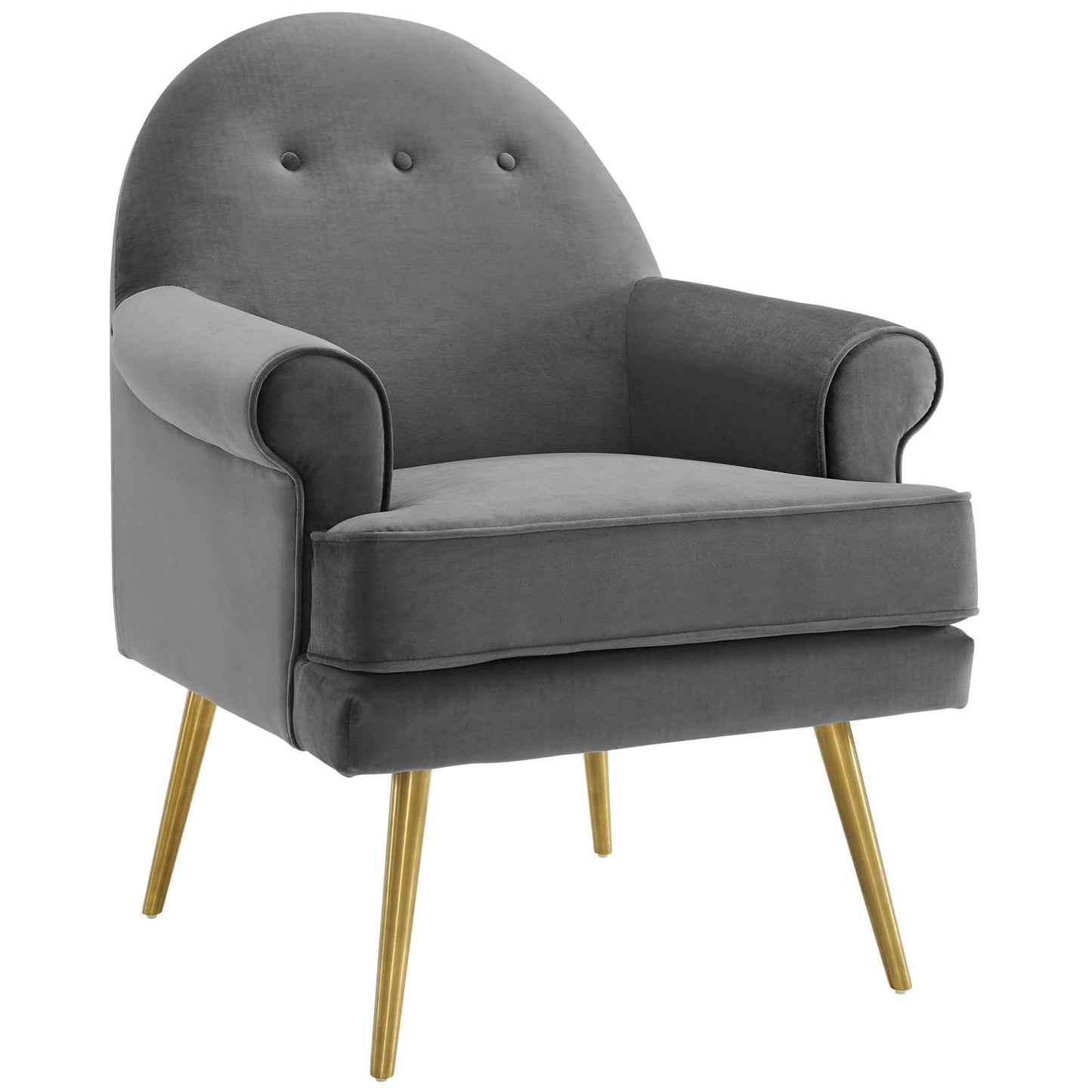 Fauteuil en velours capitonné Revive Performance par Modway